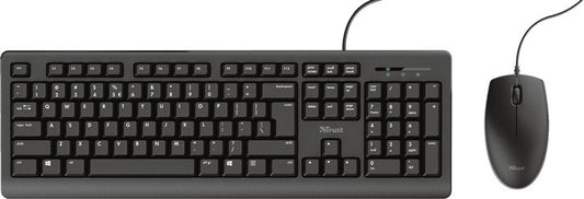 Keyboard and mouse set Trust Primo, EN, black