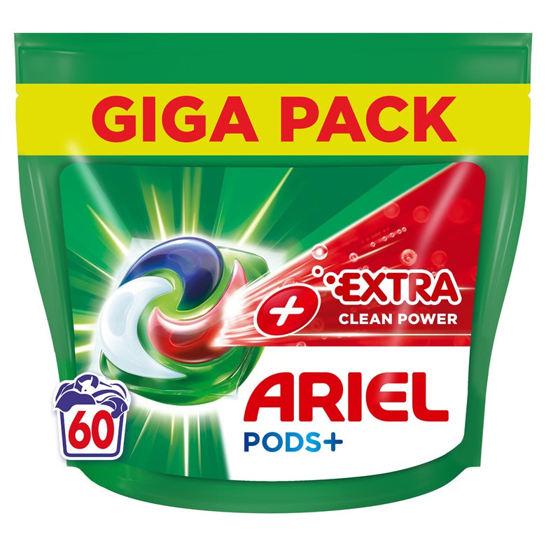 KAPSULĖS SKALBIM ARIEL EXTRA CLEAN 60VNT