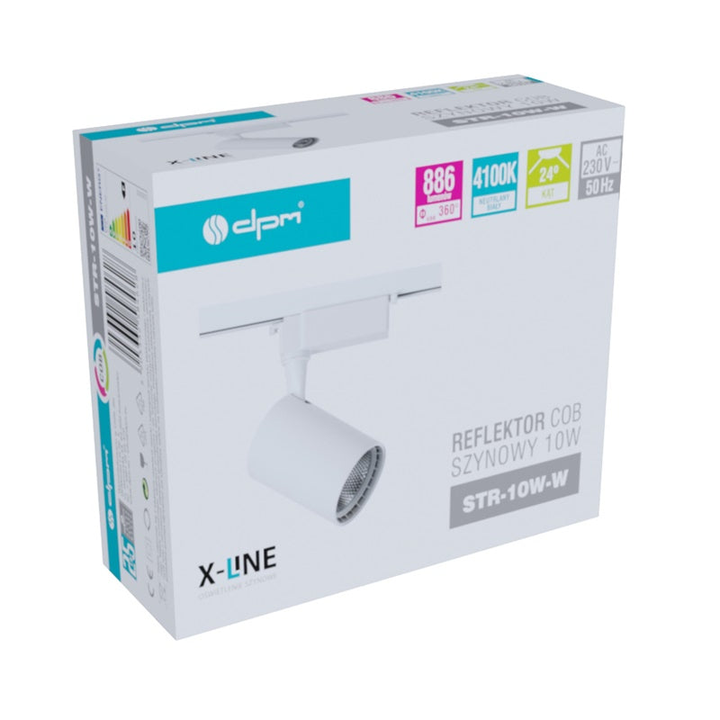 Oprawa do systemu szynowego DPM X-Line STR-10W-W, 10 W, LED,