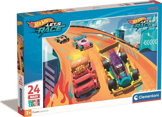 Dėlionė Clementoni Hot Wheels, 62 cm x 42 cm, 24 dal.