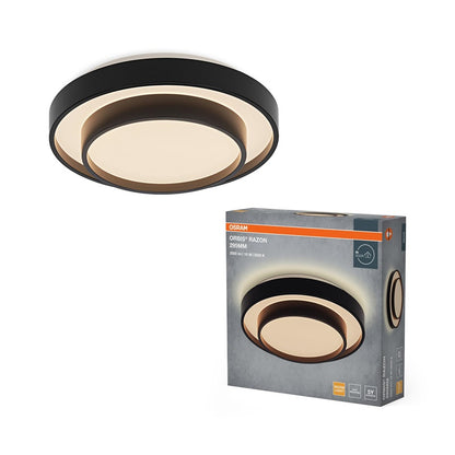 Šviestuvas lubų Osram, LED, 16W, 3000K, 1000lm, Ø295, juoda