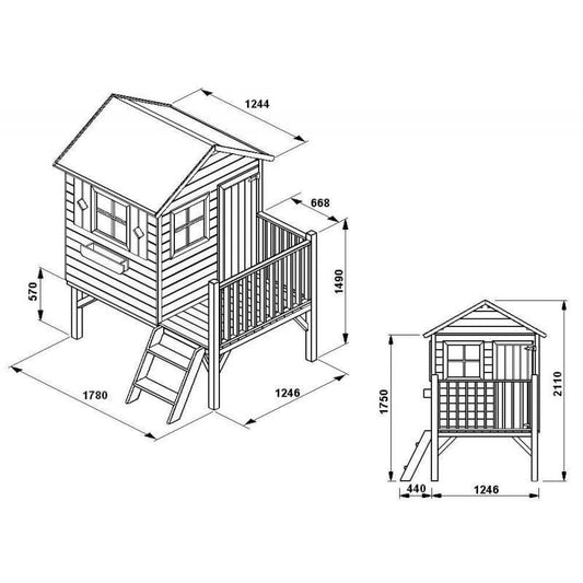 WOODEN HOUSE FOR CHILDREN GRASSHOPPER