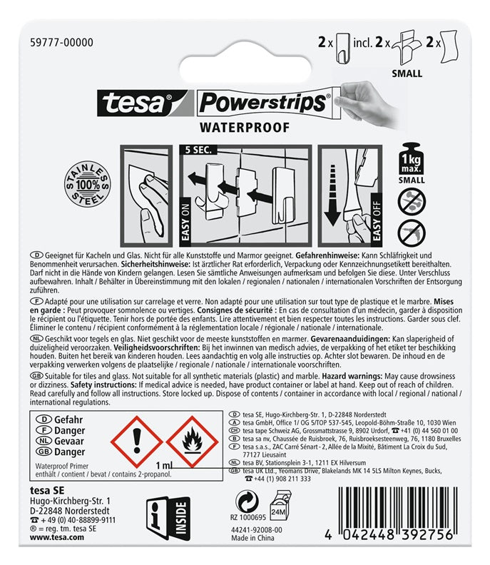 Wieszak na ubrania Tesa tesa 59777, stal nierdzewna