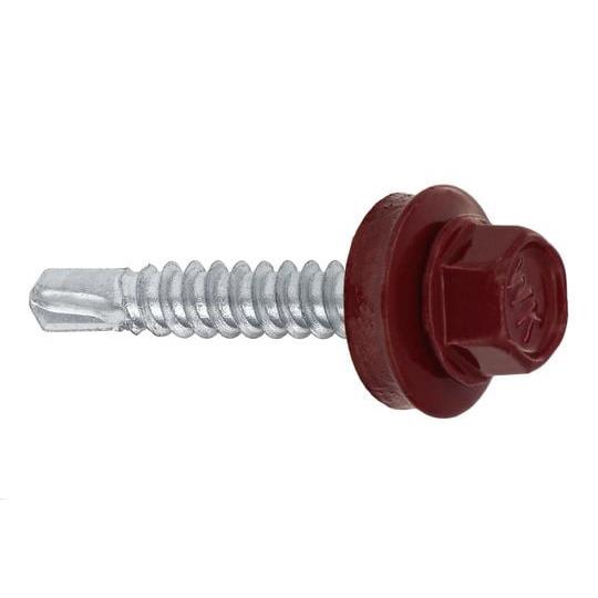Wkręty samowiercące Wkret-Met WF, RAL3005, 4,8 mm x 19 mm, 250 szt.