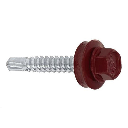 Wkręty samowiercące Wkret-Met WF, RAL3005, 4,8 mm x 19 mm, 250 szt.