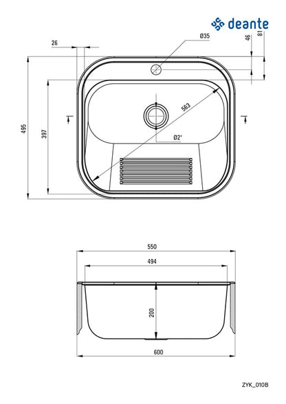 FARM DISHWASHER DEANTE ZYK_010B