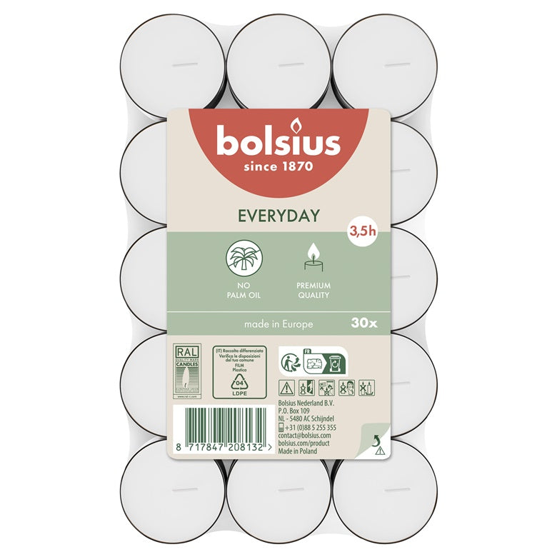 Žvakės Bolsius, 3.5 h, 30 vnt.