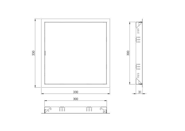 Drzwiczki rewizyjne EUROPLAST RL3030A, 30 x 30 cm
