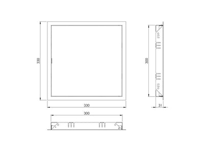 Drzwiczki rewizyjne EUROPLAST RL3030A, 30 x 30 cm
