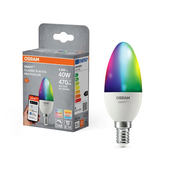 LEMPUTĖ LED WIFI B40 E14 4.9W 470LM RGBW