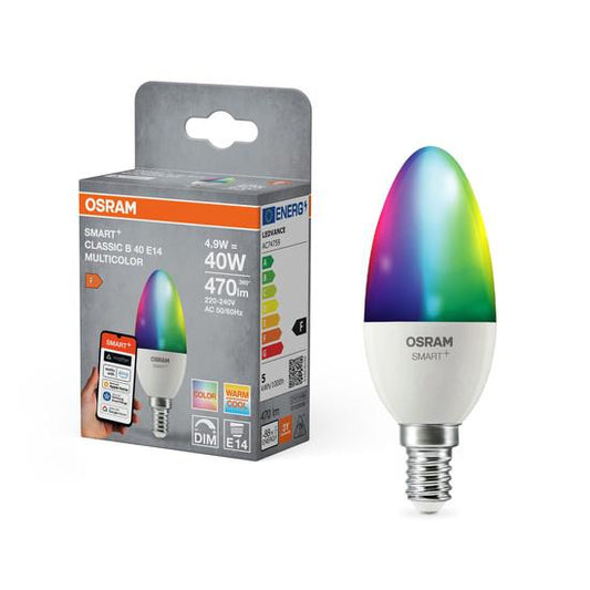 LEMPUTĖ LED WIFI B40 E14 4.9W 470LM RGBW