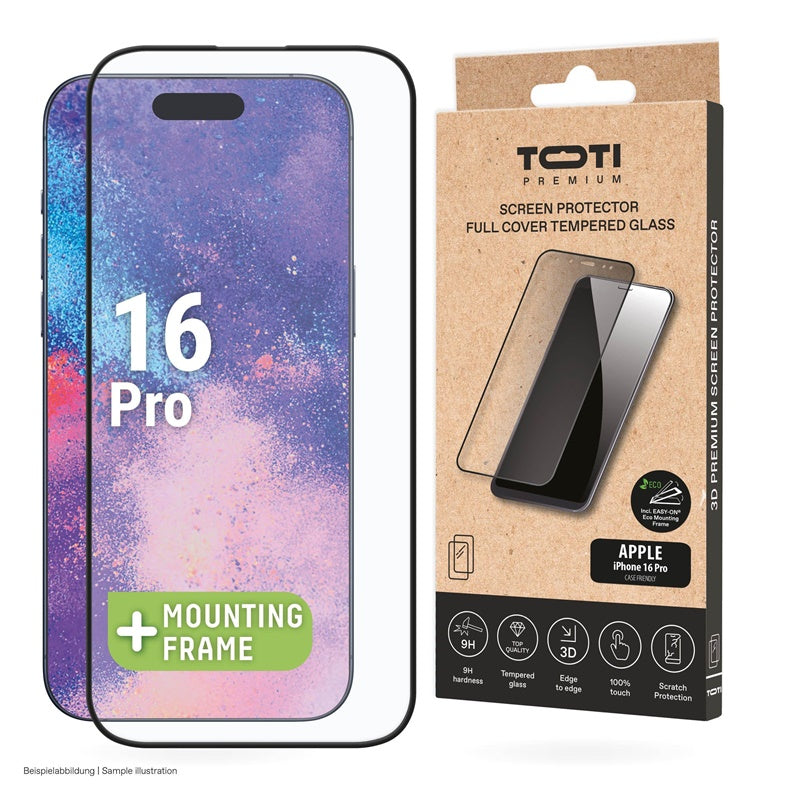 Szkło ochronne na telefon Toti Premium iPhone 16 Pro, 9H