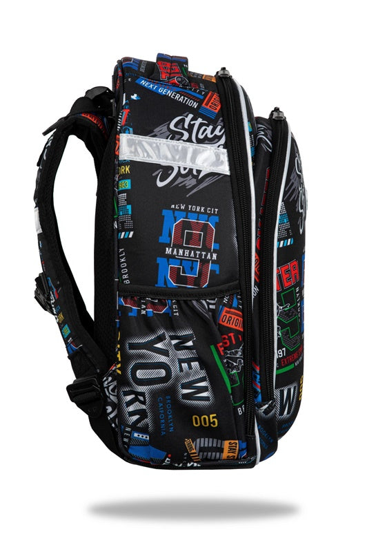 Plecak CoolPack Big City, czarny/wielokolorowy