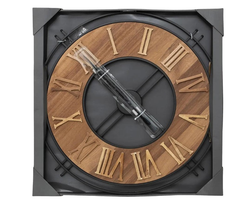 Zegar Atmosphera 200308, drewno/metal, śr. 65 cm