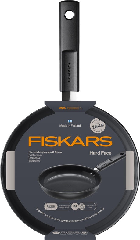 Keptuvė Fiskars Hard face 1075458, 24 cm, aliuminis
