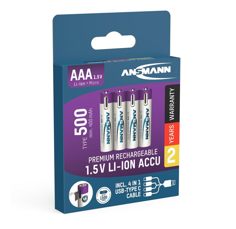 Akumulatorki ANSMANN AAA, 400 mAh, 1,5V, 4 szt.