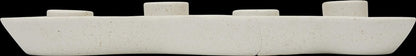 Świecznik Atmosphera Cheri, ceramika, dł. 32 cm, biały