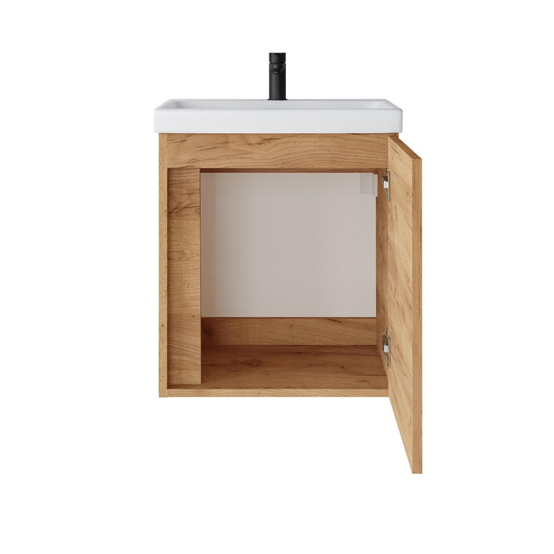 SZAFKA WISZĄCA Z UMYWALKĄ WTU-50GE-PM GOLD OAK