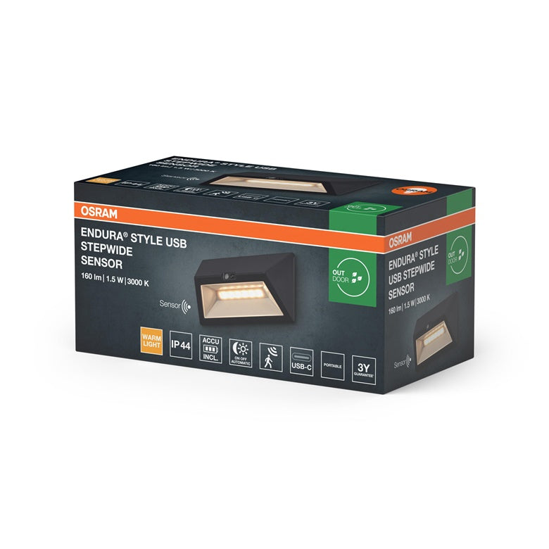 Šviestuvas lauko Endura LED 1.5W 3K 160lm IP44 Sensor