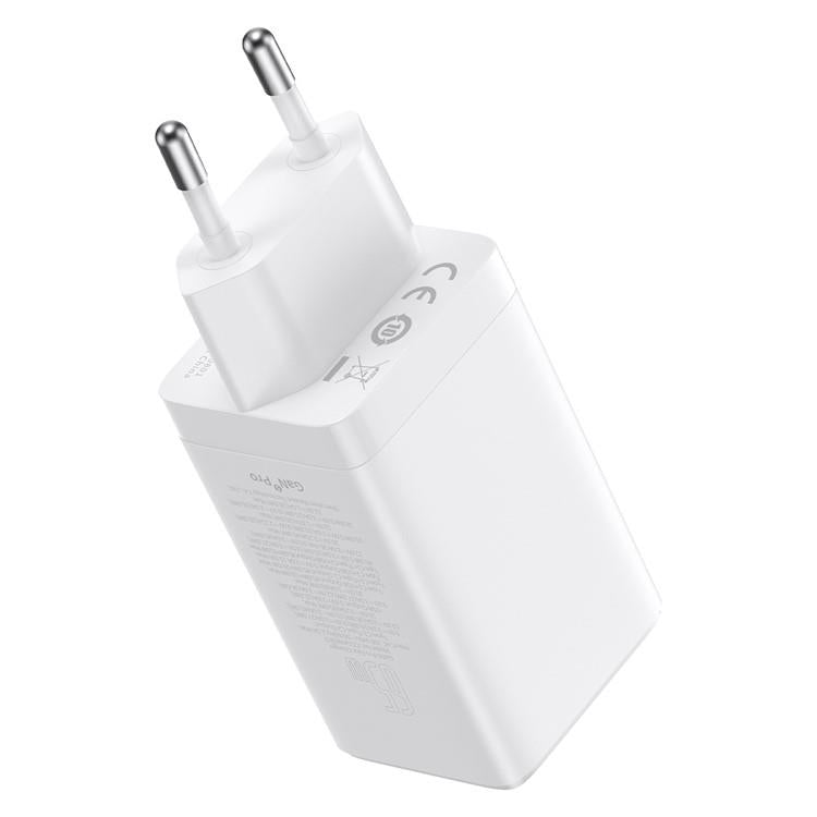 Įkroviklis Baseus GaN5 Pro, 2 x USB Type C /USB-A, balta