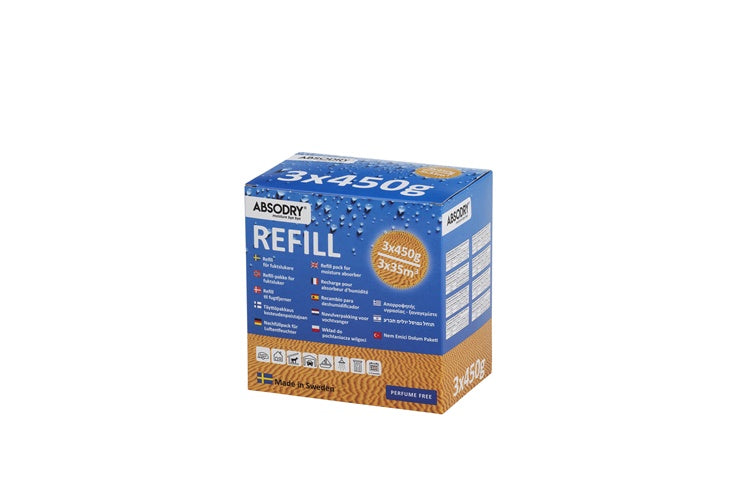 Drėgmės sugėriklio papildymas Absodry Standart, 3x450g