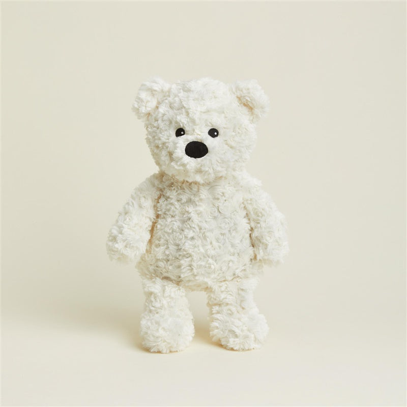 Pluszowa zabawka Warmies - Curly Bear, biała, 33 cm