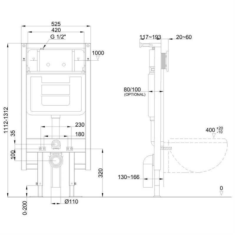RĖMAS UNITAZ CK-99-031 MYGTUK CHROM