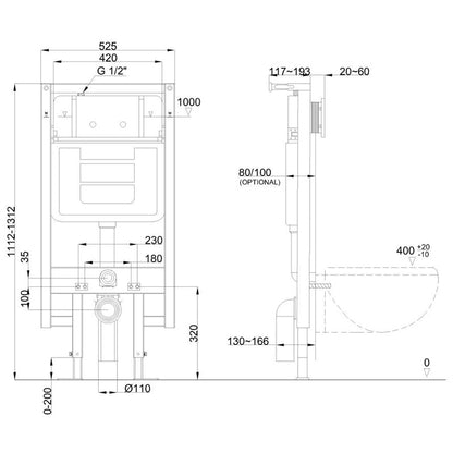 RĖMAS UNITAZ CK-99-031 MYGTUK CHROM