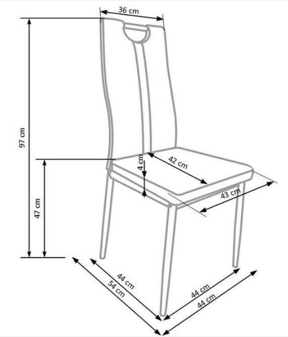 DINING ROOM CHAIR K202 BEIGE 59X44X97