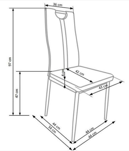 DINING ROOM CHAIR K202 BEIGE 59X44X97