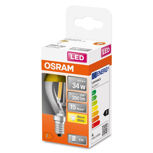 ŻARÓWKA LED P34 E14 4W 827 380LM ZŁOTA