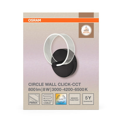 Šviestuvas sieninis Osram, LED, 8W, 3000-6500K, 370lm.