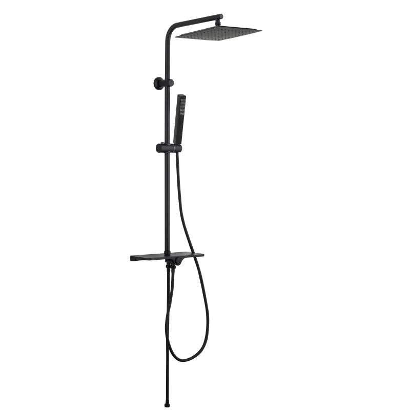 Zestaw prysznicowy bez baterii Invena Basic AU-85-D04-X, czarny