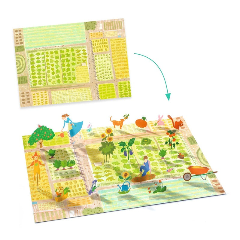 Kūrybos rinkinys Djeco Lift Up Stickers Farm