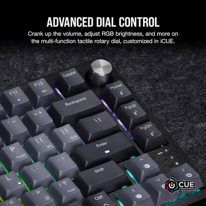 Klaviatūra Corsair K65 PLUS EN, juoda/pilka, belaidė
