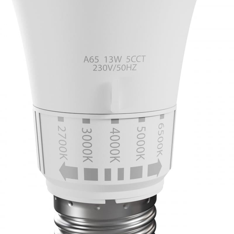 Lemputė Spectrum LED, A65, E27, 13W, 1500LM, 2700-6500K,5CCT