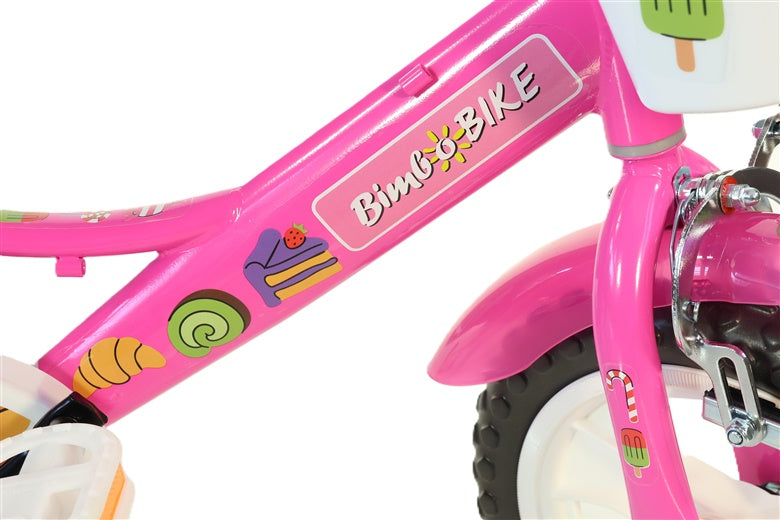 Vaikiškas dviratis Bimbo Bike 124RL, rožinis, 12"