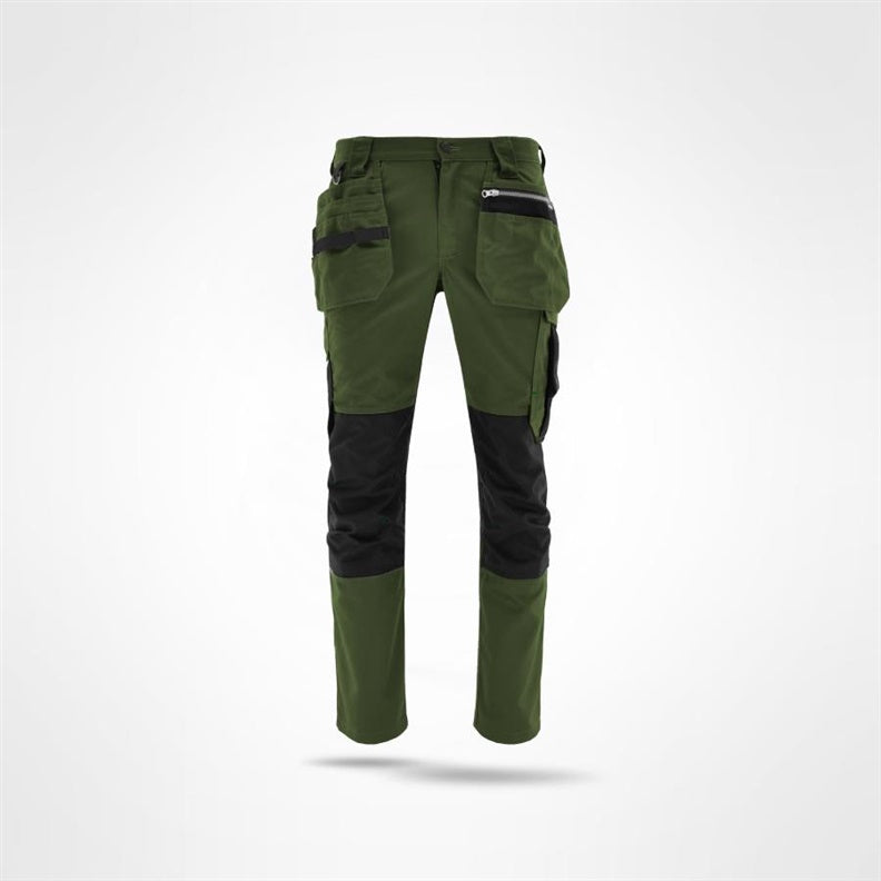 Darbo kelnės Sara Workwear Comfort, žalia, XL dydis