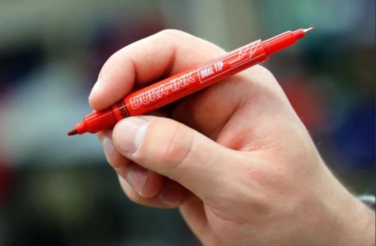 Przemysłowy marker tuszowy Markal DURA-INK czerwony
