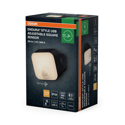 Šviestuvas lauko Endura LED 3W 3K 265lm IP54 Sensor