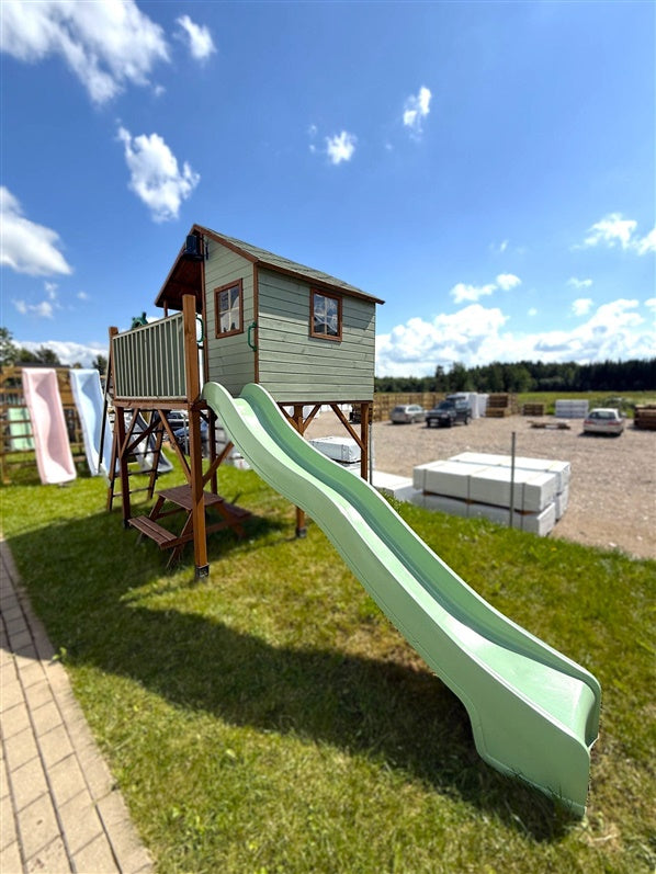 Zjeżdżalnia 4IQ, pastelowa zielona, 300 cm