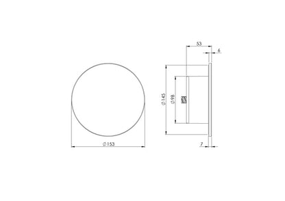 Dyfuzor Europlast, biały, uniwersalny, 100 mm