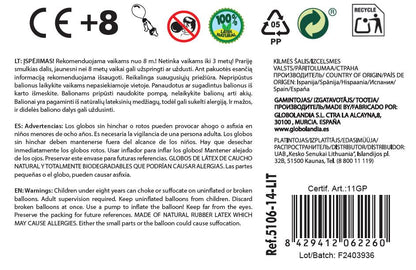 Balionai ovalūs, juodi, D25 vnt 12 vnt.