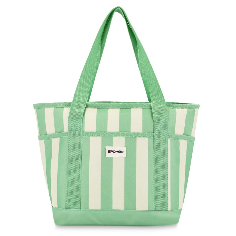 Torba termiczna Spokey, biało-zielona, 39 x 27 cm, 12 l