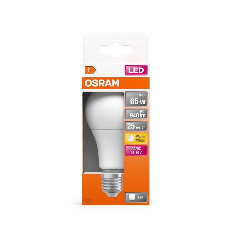 LEMPA LED E27 A65 9W 827 12-36V
