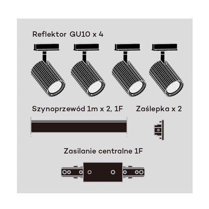 Lampa sufitowa Light Prestige Tokio Set 1F, 4X40 W, GU10