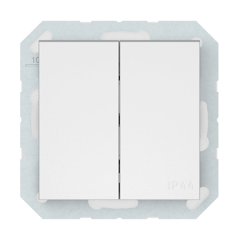 Perjungiklis VILMA QR1000, 2klav., mat. baltos spalvos