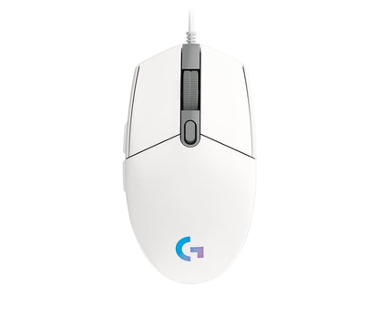 Laidinė žaidimų pelė Logitech G102 Lightsync, balta