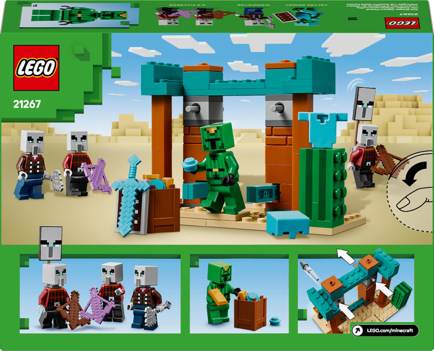 LEGO® Minecraft The Illager Desert Patrol 21267, 105 vnt.