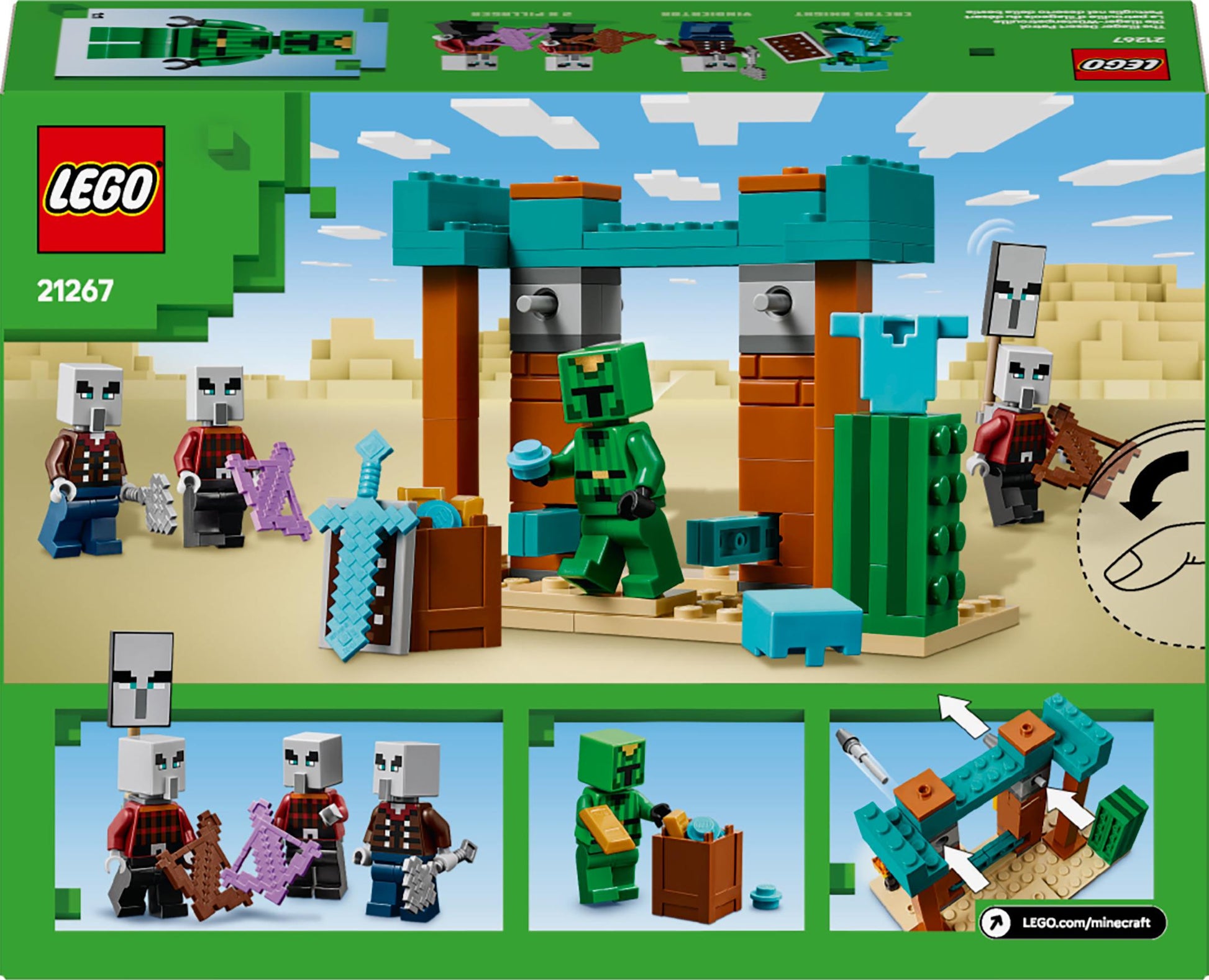 LEGO® Minecraft The Illager Desert Patrol 21267, 105 vnt.